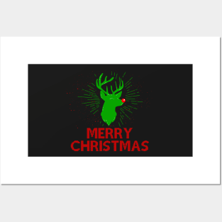 "MERRY CHRISTMAS RUDOLPH" Posters and Art